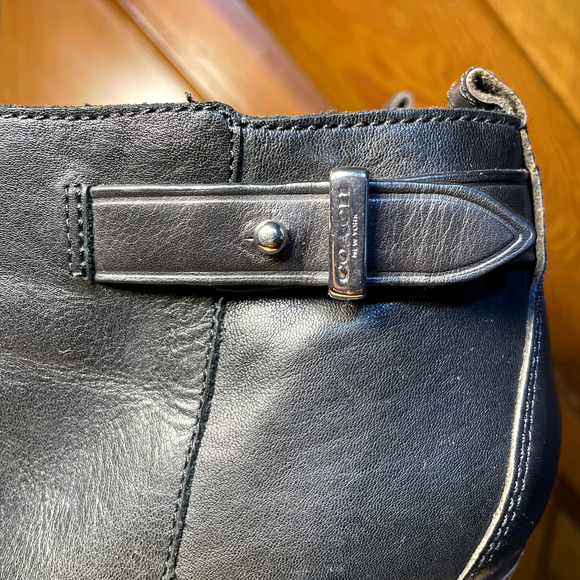 Coach Black Chelsea Brown Heel Boots - Size 6, Pre-owned, Good Condition - Picture 4 of 16